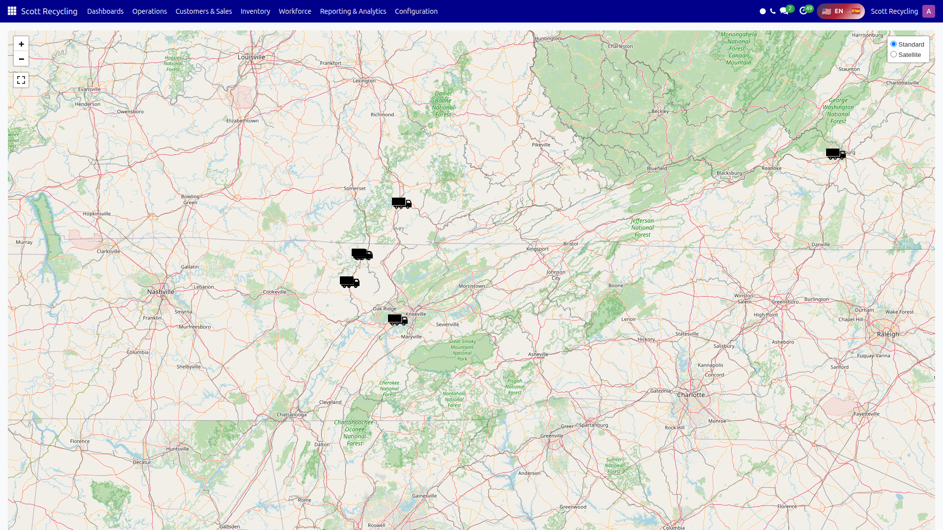 Truck Location Map