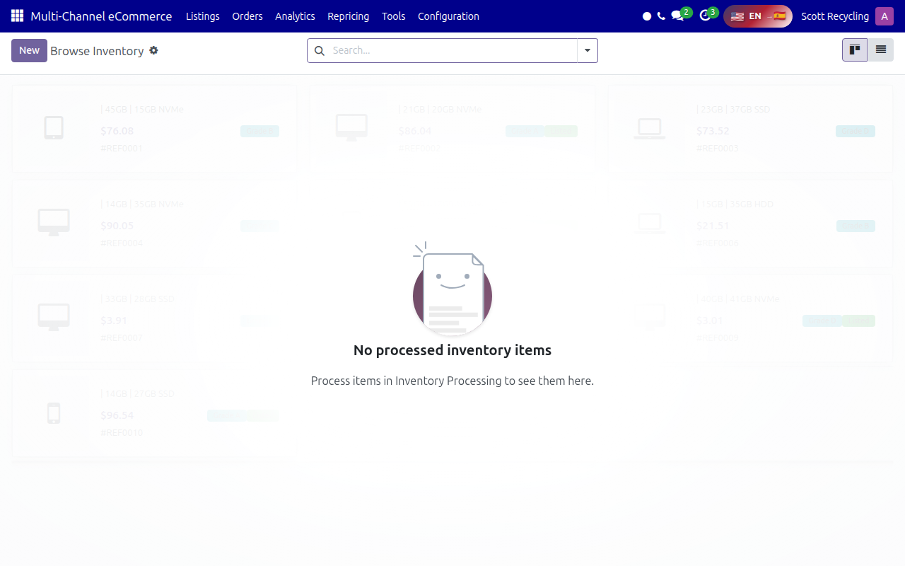 Multi-Channel eCommerce - Browse Inventory