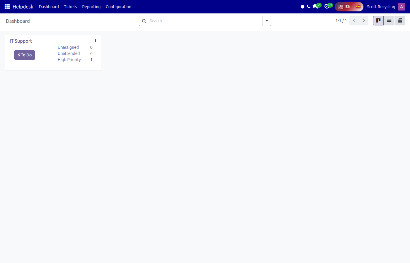 Helpdesk Dashboard