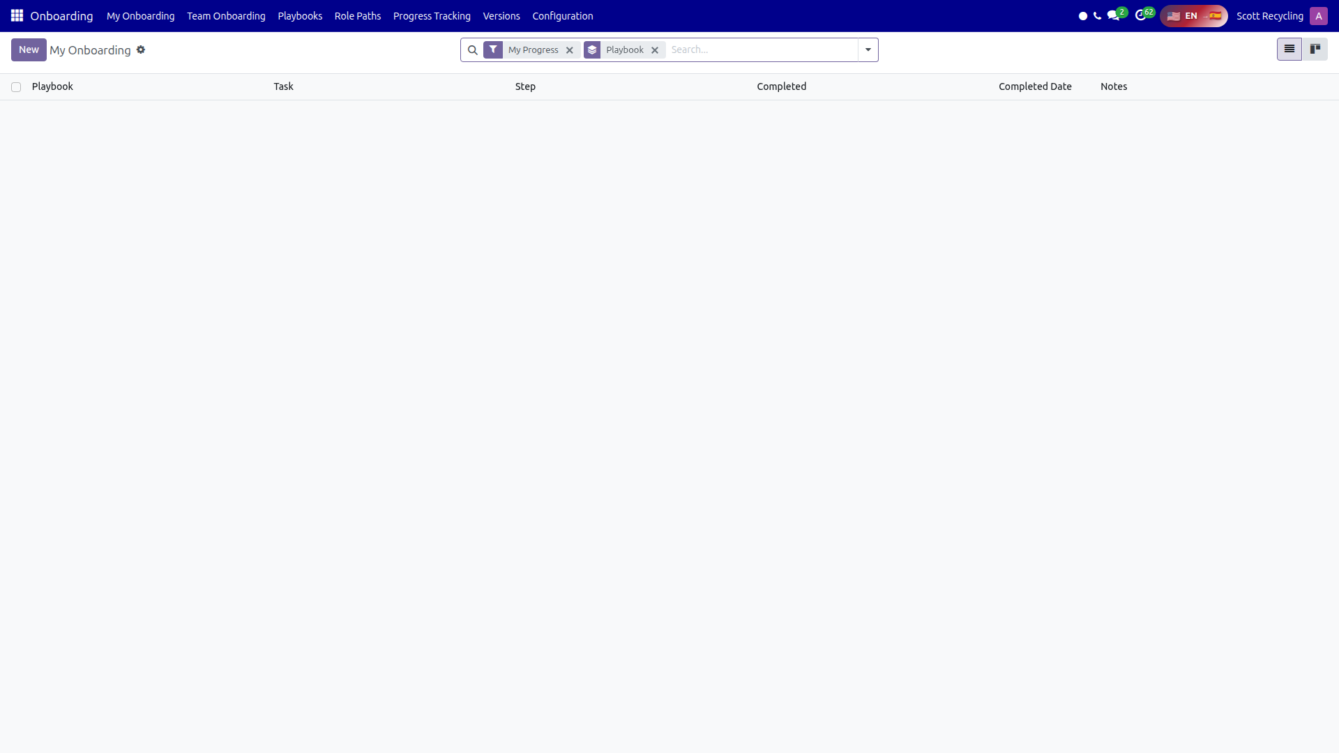 My Onboarding Progress